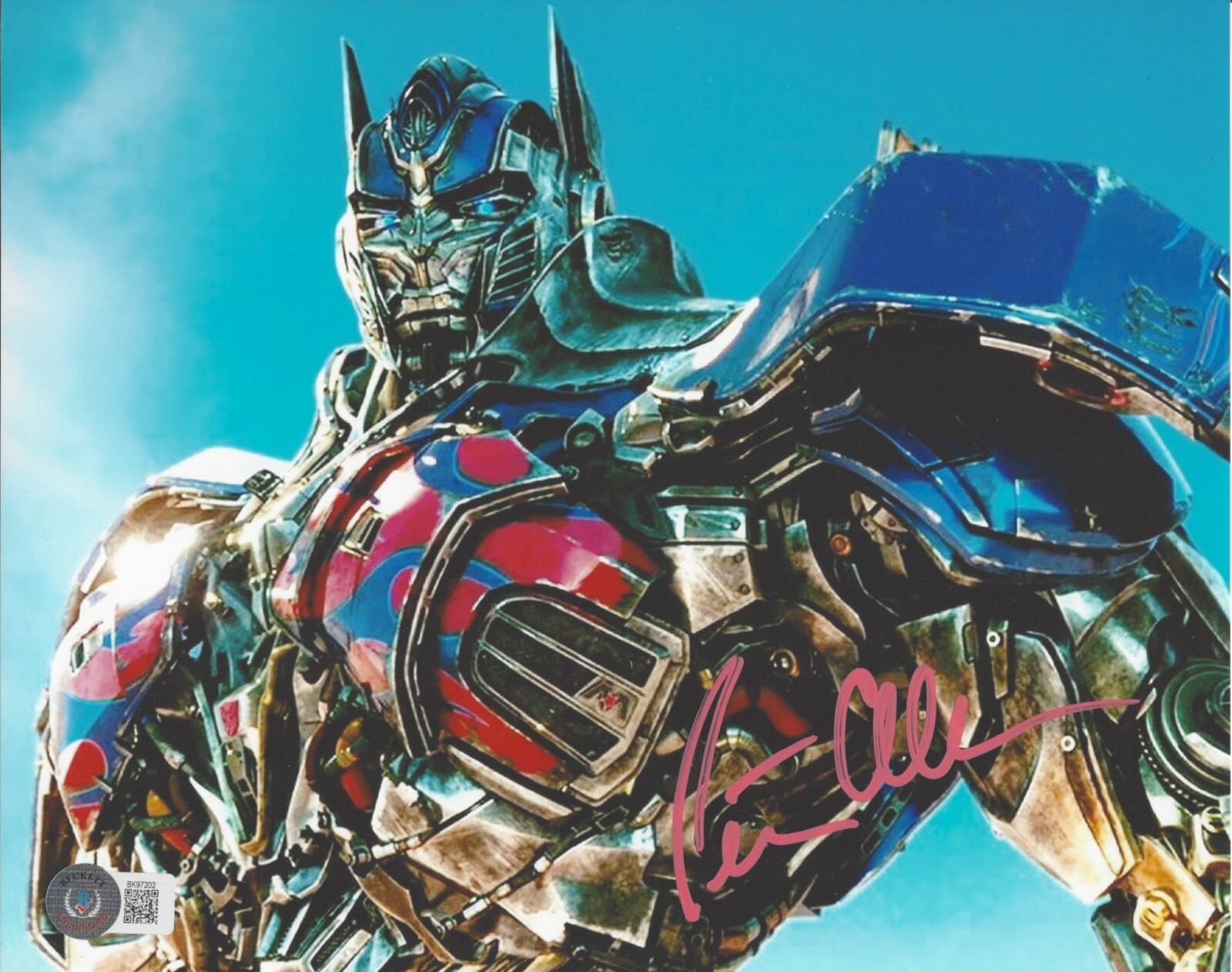 Peter Cullen Autographed Signed Transformers Optimus Prime Voice 8X10 Photo Beckett Beckett COA 