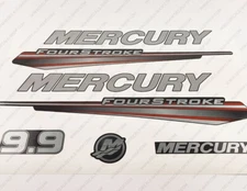 Mercury 9.9 hp Four Stroke 2013-2017 RED outboard engine decals sticker