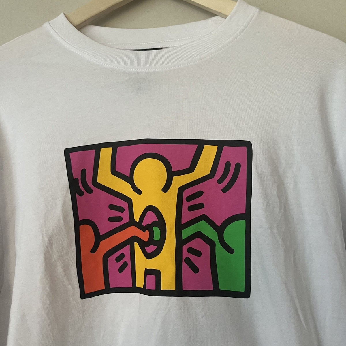 H&M Keith Haring Long Sleeve Relaxed Fit Tee T Shirt Sleeve H&M Keith Haring Long Sleeve Relaxed Fit Tee T Shirt Sleeve