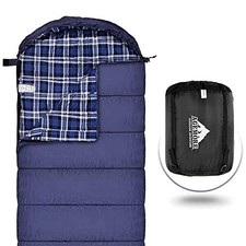 Cotton Flannel Sleeping Bag for Adults, 100% Cotton Lining Sleeping Bag