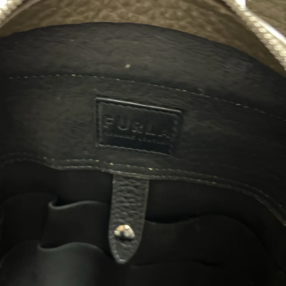 FURLA Furla Mochila Mujer Bolso de Mano Caqui Cuero Negro Foto 3 de 4