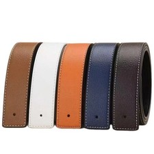 LUXURY 38mm Replacement Belt Genuine Leather Mens Reversible Strap For H Buckle