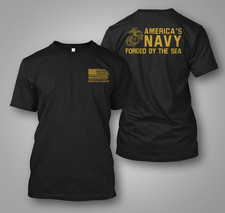 United States Navy Forged by the Sea American Military - Custom t-shirt tee
