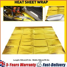 Self Adhesive Exhaust Manifold Heat Wrap Reflect Gold 39" x 47" Heat Shield Tape