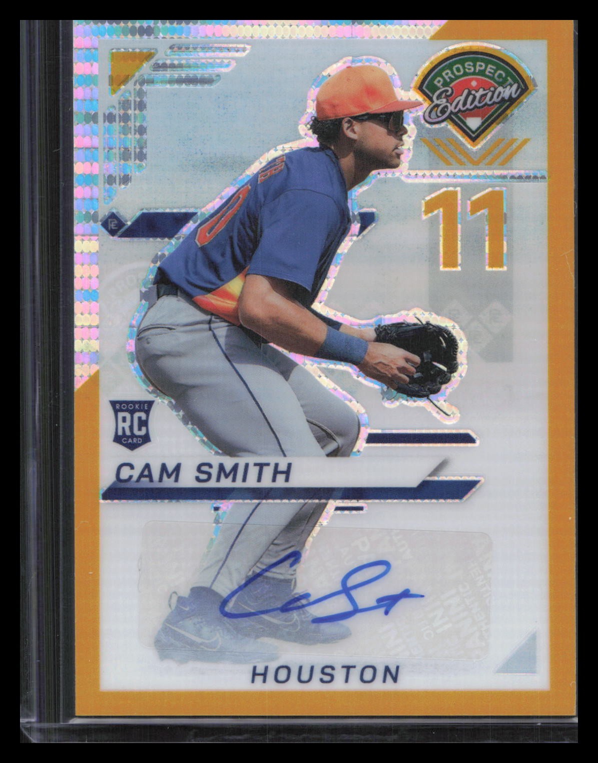 Cam Smith 2025 Panini Prospect Edition #63 Prospect Signatures Gold Pulsar #/10