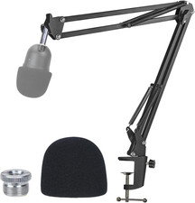 Razer Seiren Mini Boom Arm with Pop Filter -Mic Stand with Foam Cover Windscreen