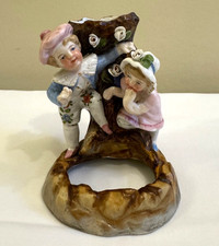 Victoria Antique Conta & Boehme Boy and Girl Figurine Spill Vase