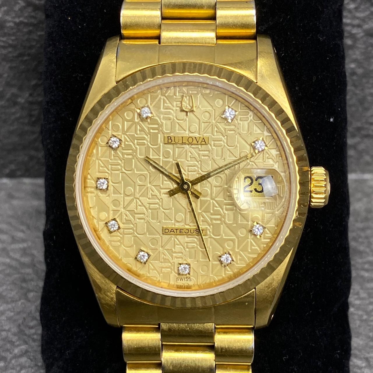 Rare BULOVA Automatic Computer Dial Date Diamond … - image 1