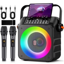 Karaoke Machine for Adults, Portable Bluetooth Speaker with 2 Wireless Microp...