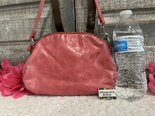 Authentic COACH Poppy Mini Pink Glazed Leather Crossbody 46334 GUC! - Picture 6 of 10