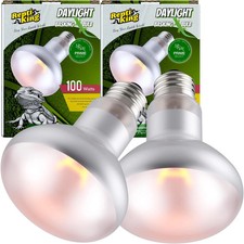 Reptile Heat Bulb Lamp, 2-Pack 100W Daylight Basking Spot, Bearded Dragon/Turtle