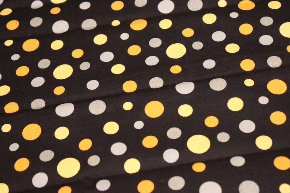 Witchy Studio E Cotton Fabric Black with Polka Dots 18x44 - Image 2 of 4