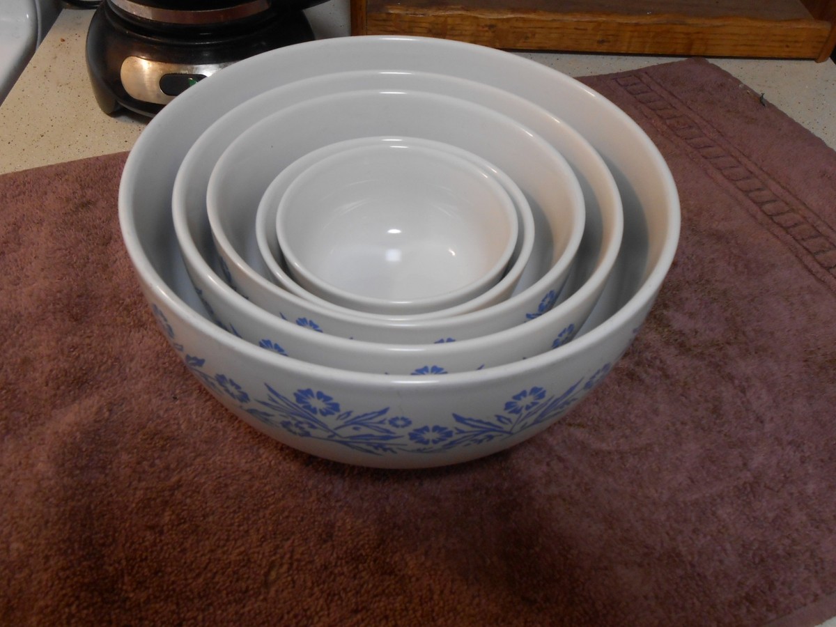 CorningWare 60th Anniversary 5 Pc. Nesting/Mixing Bowl Set Blue