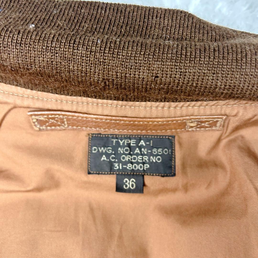 Buzz Ricksons Type A1 leather jacket vintage y2k - image 6