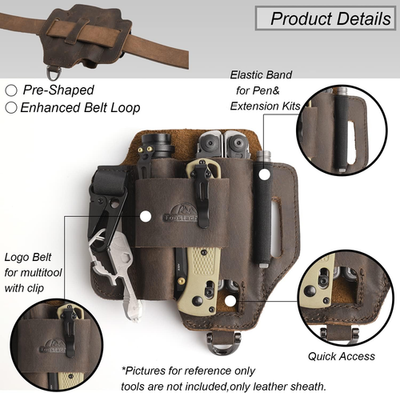 #ad #ad Leather Tool Belt Pouch Pockets Storage for Work Tools Electrician Multitool $31.89