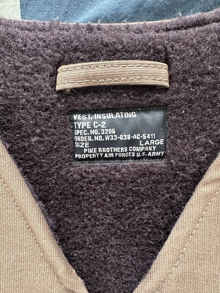 Pike Brothers 1942 C2 Military Vest in Waxed Khaki Sz L (fits medium) - Image 4 of 4
