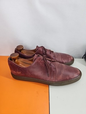 Common Projects Men's Made In Italy Burgundy Leather Size 8