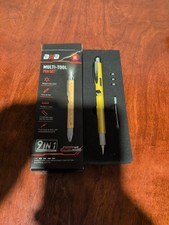 BIIB Multi Tool 9 In 1 W/Batteries Pen Stylus Screwdriver Light Level Ruler