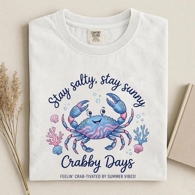 Comfort Tee Stay Salty Stay Sunny Beach Summer Graphic