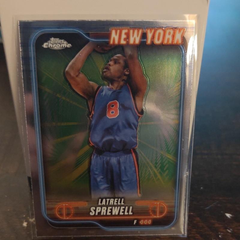 Topps 2024-25 Topps Chrome Latrell Sprewell Base Set #4 Knicks NBA Card