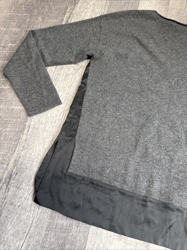Josie Natori Gray Black Cashmere Women’s Sweater Sz L - Picture 11 of 13