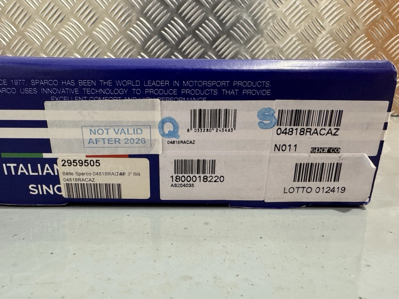 Sparco 6 Point Racing Rally Blue Harness Valid 2026 Brand New 10
