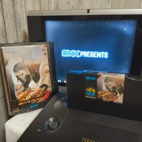Fatal Fury 3 Garo Densetsu 3 SNK NEO GEO AES Cartridge, Manual Boxed set, Japan