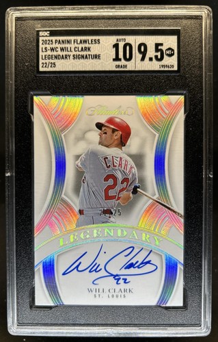 2025 Panini Flawless Will Clark Legendary Signatures Auto #/25 SGC 9.5 10