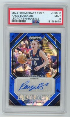 2024 PANINI PRIZM DRAFT #LS-BUE PAIGE BUECKERS AUTO /75 BLUE ICE PSA 9 LEGACY SP