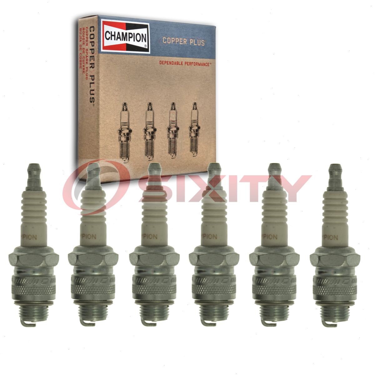 6 pc Champion Copper Plus Spark Plugs for 1962 Chevrolet C10 Panel 3.9L L6 gi