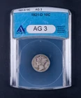 1921-D Mercury Dime 10c ANACS AG3 Thin Holder ANA671