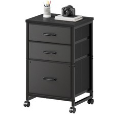 Maihail 3 Drawer File Cabinet 15.3 inches x 25.2 x 11.7 inches, Black