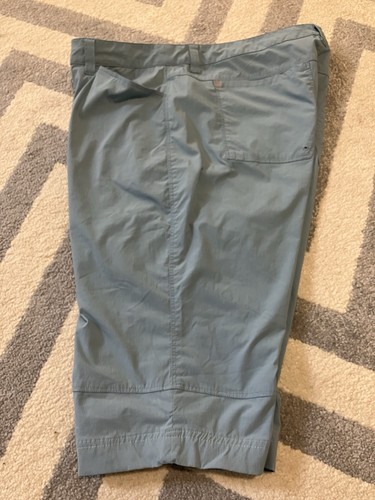 -Cute- ORVIS Womens Sz. 12 Blue Outdoor Hiking Bermuda Long Shorts Nylon Stretch - Picture 9 of 10