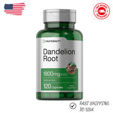 Dandelion Root Supplement 1800Mg  120 Capsules  Non-Gmo, Gluten Free