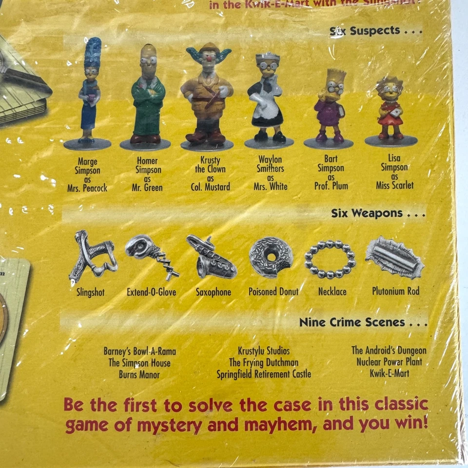 Clue THE SIMPSONS Board Game Parker Brothers 2nd  Edition *NEW -Open Plastic* - Image 3 of 4