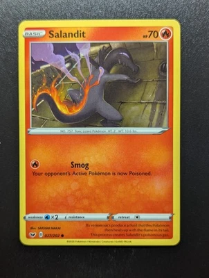 Salandit Common SWSH01: Sword & Shield Base Set 027/202 LP-NM - Image 1 of 2