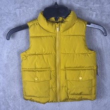 Old Navy Vest Toddler 18-24M Yellow Water Resistant Puffer Quilted Outerwear