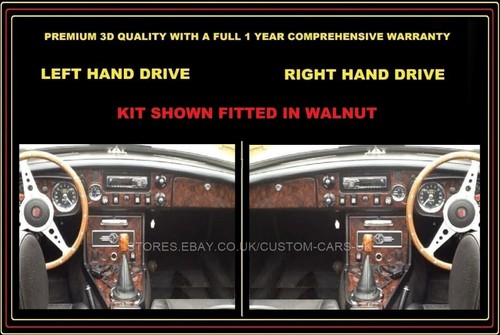 MGB AND GT MK2 1970-74 - Gloss Black - Walnut Wood - Mahogany - Carbon Dash Kit - Picture 3 of 11
