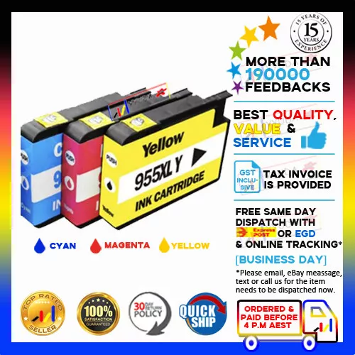 Any NoN-OEM 955XL Ink Cartridge for HP Officejet Pro 7740 8210 8710 8730 8740 - Picture 10 of 15