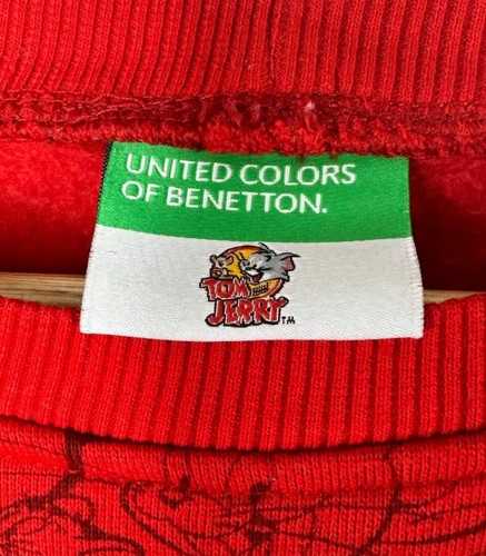 United Colors of Benetton Disney Tom & Jerry Kids Red Sweatshirt 8-9 YR - Picture 4 of 9