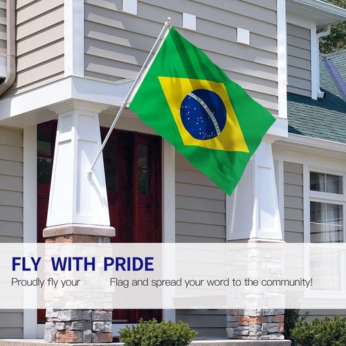 Brazil Flag Large 5x3FT National World Cup Brazilian Sports Football Fan Suport - Picture 5 of 8