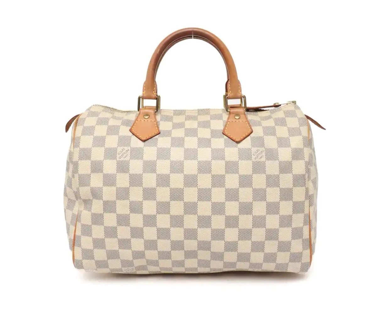 white and tan checkered louis vuittons