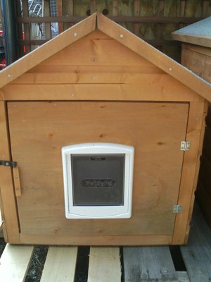 cat house with cat flap