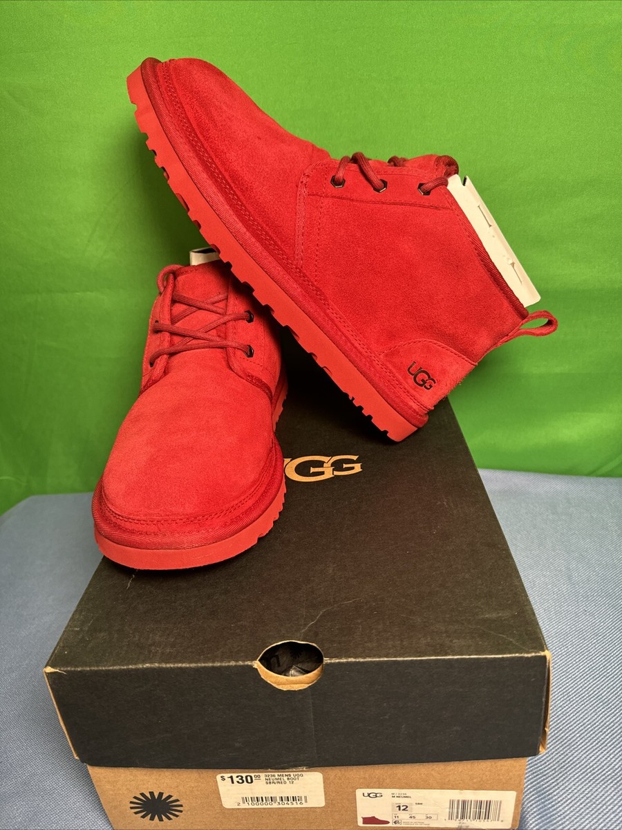 UGG Red Suede Lace-Up Cozy Booties UGG Neumel Toddler Boots Size 11 Red Suede Shearling Lined  main image 4