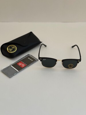 Ray-Ban Clubmaster Men's Sunglasses (Black & Gold)