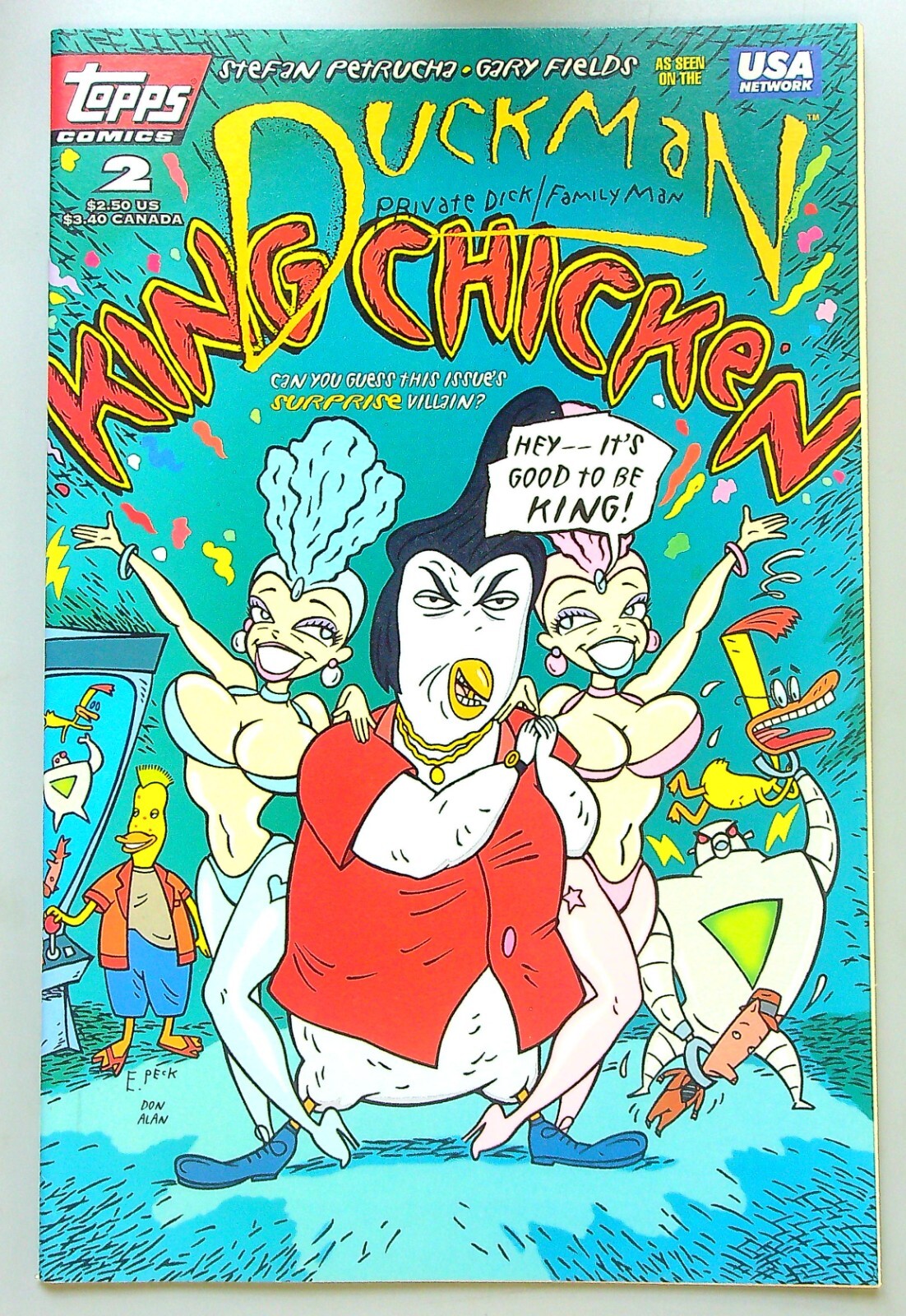 Duckman #2 ~ TOPPS 1994 ~ KING CHICKEN - Everett Peck - Gary Fields VF