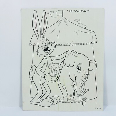 Vintage Print Looney Tunes Bugs Bunny Warner Brothers Cartoons