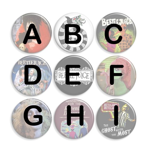 BEETLEJUICE button badge magnet clip chapa imán pin 38mm 1.5 Inch BITELCHUS - Imagen 12 de 14