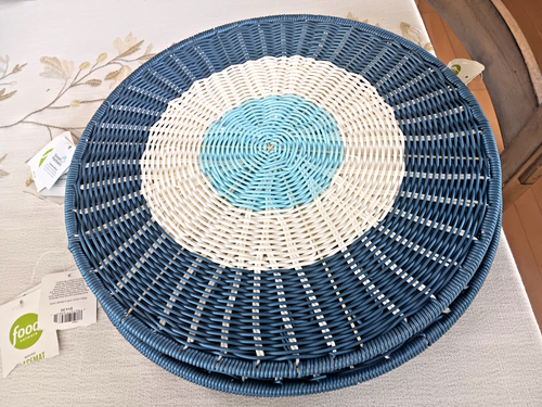 Food Network Indoor/Outdoor 15"Round Wicker Placemats - NEW - Picture 5 of 5