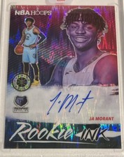2019-20 Ja Morant NBA Hoops Premium Stock Flash Rookie Ink On Card Auto Sealed